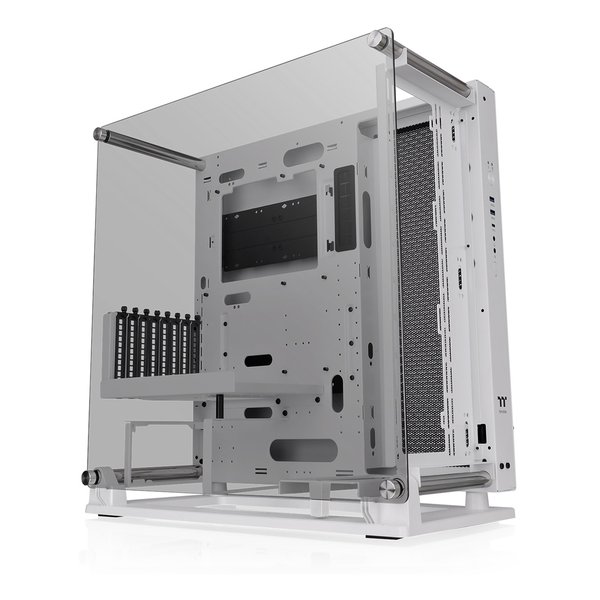 【18日は24時間限定クーポン配布！】Thermaltake サーマルテイクオープンフレーム型 ATX対応 PCケース Core P3 TG Pro Snow Edition ホワイト CA-1G4-00M6WN-09(2573930)代引不可 送料無料