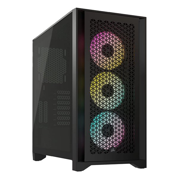 CORSAIR コルセアコルセア iCUE 4000D RGB Airflow Tempered Glass ミドルタワー型PCケース ブラック CC9011240WW(2564311)代引不可 送料無料