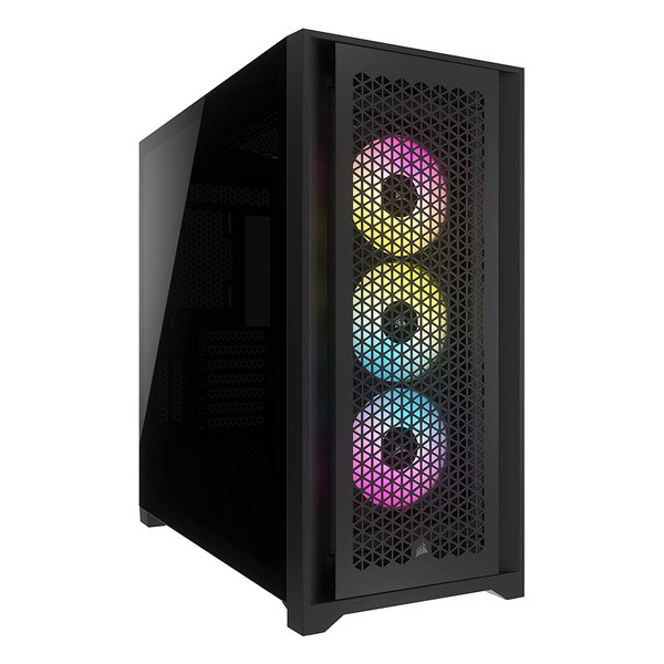 【18日は24時間限定クーポン配布！】CORSAIR コルセアコルセア iCUE 5000D RGB Airflow Tempered Glass ミドルタワー型PCケース ブラック CC-9011242-WW(2564313)代引不可 送料無料