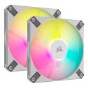 CORSAIR コルセアAF120 RGB SLIM WHITE Dual Pack with Lighting Nod 2個入 ホワイト CO-9050165...