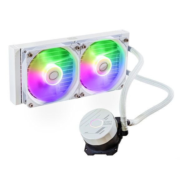 【18日は24時間限定クーポン配布！】Cooler Master クーラーマスターCPUクーラー 簡易水冷 MASTERLIQUID 240L Core White ホワイト MLW-D24M-A18PZ-RW(2577245)送料無料