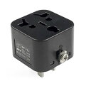 【5日は24時間限定クーポン配布&ポイントアップ】Kashimura カシムラ国内用2口変換プラグ A/B/C/BF/O/O2/B3/SE→A ブラック WP-...