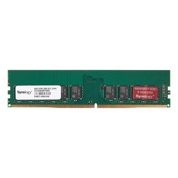 【18日は24時間限定クーポン配布！】Synology シノロジーPC用メモリ 8GB DDR4-2666 ECC UDIMM D4EC-2666-8G(2573646)代引不可 送料無料