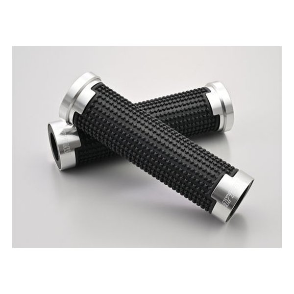 【25日は24時間限定クーポン配布】DAYTONA デイトナグリッピーグリップ 125mm エンド貫通 アルミリング GG-D-AL-CROSS シルバー 38519(2580750)送料無料