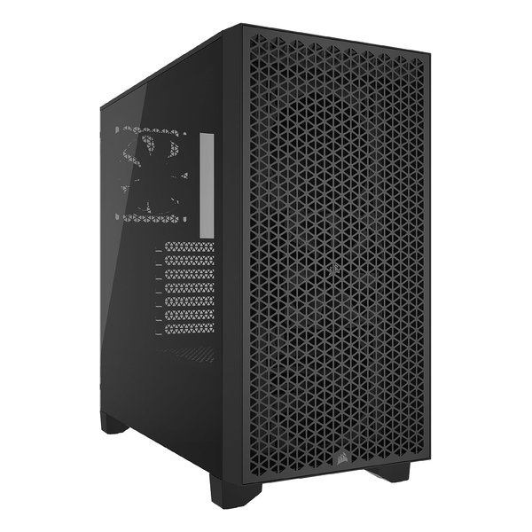 CORSAIR コルセアミドルタワー型PCケース 3000D TEMPERED GLASS MID-TOWER BLACK ブラック CC-9011251-WW(2579889)代引不可 送料無料