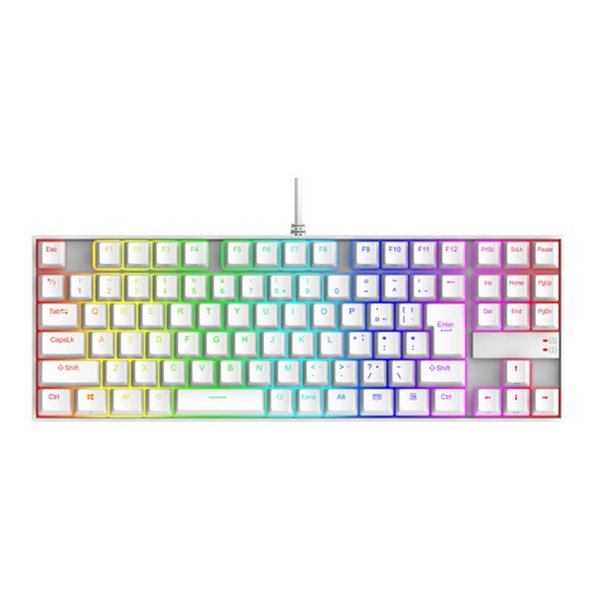 REDRAGON レッドラゴンKUMARA ゲーミングキーボード 日本語テンキーレス銀軸92KEY K552W-RGB-JPTI(2568969)送料無料