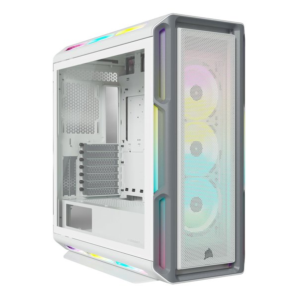 【20日は24時間限定クーポン配布！】CORSAIR コルセアiCUE 5000T RGB WHT 強化ガラス製 ミッドタワー コンパクト ATX PCケース ホワイト CC-9011231-WW(2534276)代引不可 送料無料