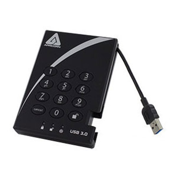 【15日は24時間限定クーポン配布！】Apricorn アプリコーン外付けHDD Aegis Padlock - USB 3.0 A25-3PL256-500 R2 A25-3PL256-500 R2(2573511)代引不可 送料無料