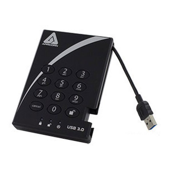 【20日は24時間限定クーポン配布！】Apricorn アプリコーン外付けHDD Aegis Padlock USB 3.0 - Solid State Drive A25-3P A25-3PL256-S1000 R2(2574113)代引不可 送料無料