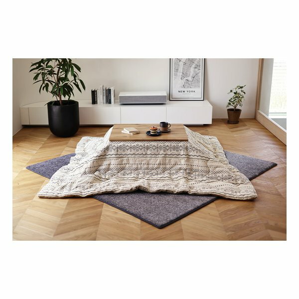 萩原 ハギハラこたつ布団 ジラル 綿100% 薄掛け リバーシブル 約190×240cm アイボリー 270080861(2583031)代引不可