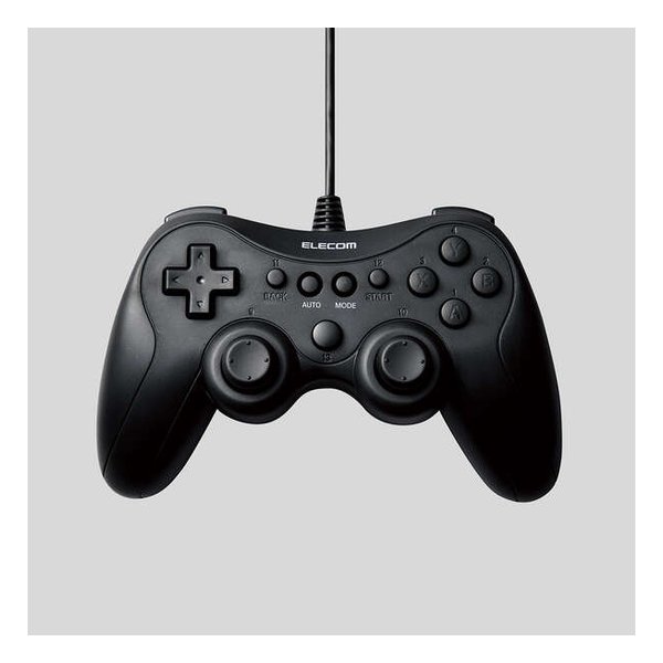 【6/1は24時間限定ポイントアップ&お得なクーポン配布!】ELECOM エレコム有線スタンダードゲームパッド GP20S ブラック JC-GP20SBK(2585444)送料無料