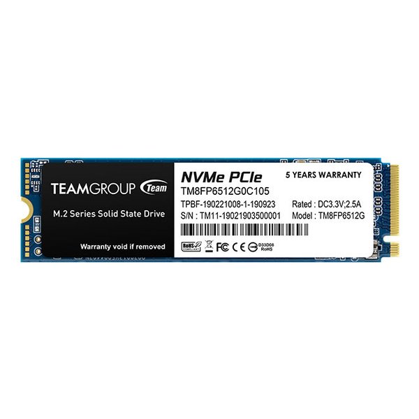 Team チームM.2 SSD 512GB PCI-Express3.0 x4 NVMe接続 3D NAND採用 MP33シリーズ TM8FP6512G0C101(2508987)代引不可 送料無料