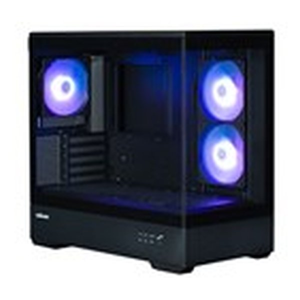 ZALMAN ザルマンミニタワーPCケース ピラーレス＋強化ガラス構造 ショーケース Micro-ATX ブラック P30 BLACK(2584866)送料無料