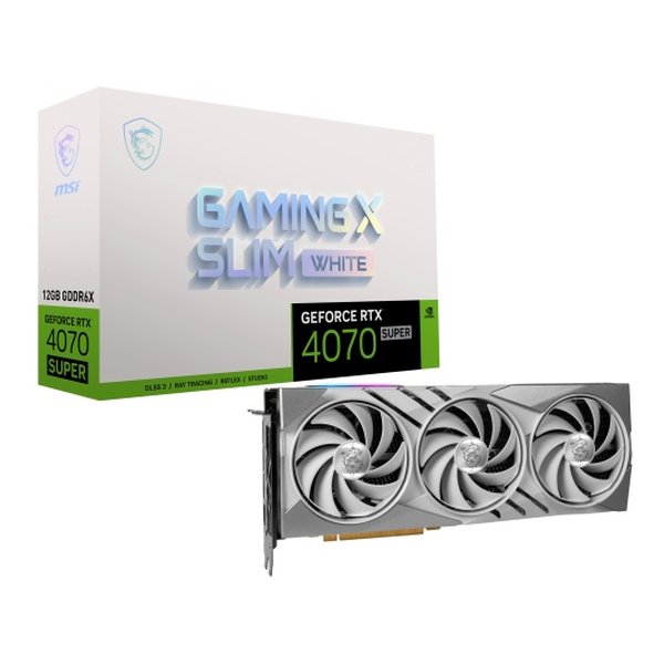 MSI エムエスアイGeForce RTX 4070 SUPER 12G GAMING X SLIM WHITE グラフィックボード ホワイト GEFORCERTX4070S12GGAMXSL(2586520)送料無料