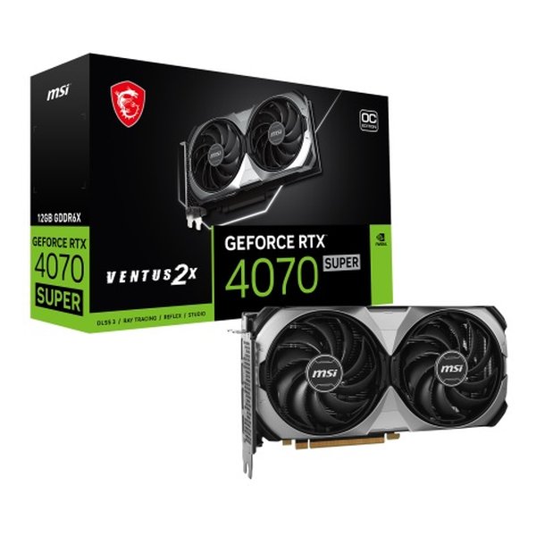 6/1限定★要エントリー2人に1人ポイントバック！全品P2倍＆クーポン配布！MSI エムエスアイGeForce RTX 4070 SUPER 12G VENTUS 2X OC グラフィックボード GEFORCERTX4070SUPE12GVE2(2586519)送料無料