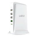 【スーパーSALE要エントリーで最大300%ポイントバック】LAZOS ラソスタワー式急速充電器PD+1USB4 L-PD1U4-W(2585623)送料無料