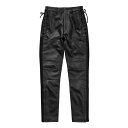 【25日は24時間限定クーポン配布】Rosso Style Lab ロッソスタイルラボ レディース通年 ROP-62 レースアップレザーパンツ レディース ブラック M+サイズ ROP-62/BLACK/M+(2567477)代引不可 送料無料