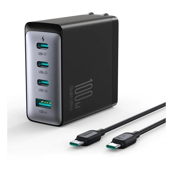 【25日は24時間限定クーポン配布】JOYROOM ジョイルームPD100W/GaN/急速充電器 Type-Cx3 Ax1 1.2m JR-TCG04(2590...