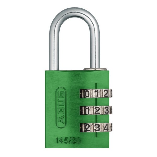 クーポンも配布!ABUS アバスナンバー可変式南京錠 145/30 グリーン ABUS14530GE(2590293)