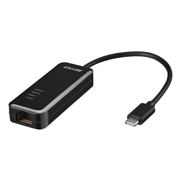 【スーパーSALE要エントリーで最大300％ポイントバック】BUFFALO バッファローGiga対応/Type-C/USB3.2 Gen1 用LANアダプター/ブラック LUA5-U3-CGTE-BK(2590247)送料無料