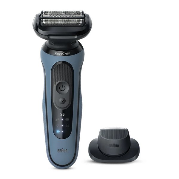 【25日は24時間限定クーポン配布】BRAUN ブラウンメンズシェーバー 密着シリーズ5 充電式 3枚刃 アズールブルー 52-A1200S(2608845)代...