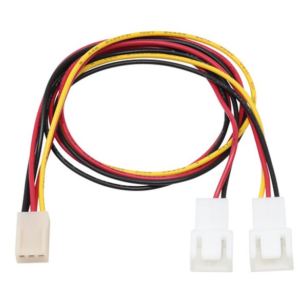 【5日は24時間限定クーポン配布】AINEX アイネックスファン用二股電源ケーブル 29cm ホワイト CA-086A(2555794)