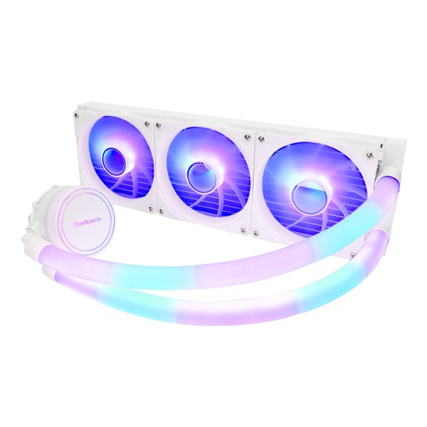 【18日は24時間限定クーポン配布！】Owltech オウルテックOWL-LCS360ARGBL-WH LED内蔵ヘッド＆チューブ 120mm×3基 水冷CPUクーラー OWL-LCS360ARGBL-WH(2609109)送料無料