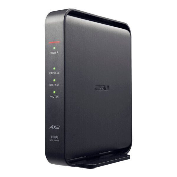 BUFFALO バッファロー無線LAN親機 WiFiルーター 11ax WiFi6/Ipv6対応 ブラック WSR-1500AX2L/D(2611045)送料無料