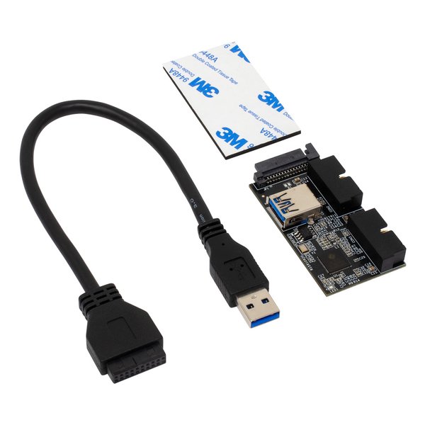 【10日は24時間限定クーポン配布】AINEX アイネックスUSB3.0ヘッダー 2分配ハブ HUB-09(2608270)