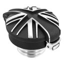 【30日限定クーポン配布】MOTONE CUSTOMS(モートーンカスタムズ)モンツァ タンクキャップ ユニオンジャック ブラック/ポリッシュ NMX019+N...