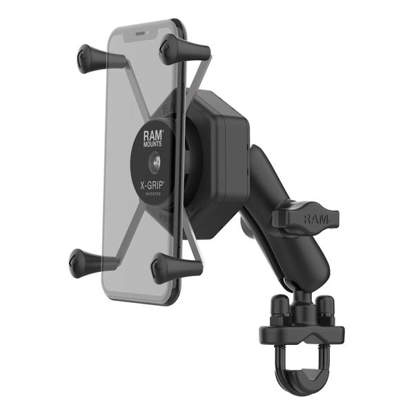 【15日は24時間限定クーポン配布】RAM MOUNTS ラムマウント防振Xグリップ M ＆U字クランプベースセット 標準アーム φ12.7-31.75mm対応 RAM-B-149Z-UN10-462(2635699)代引不可 送料無料