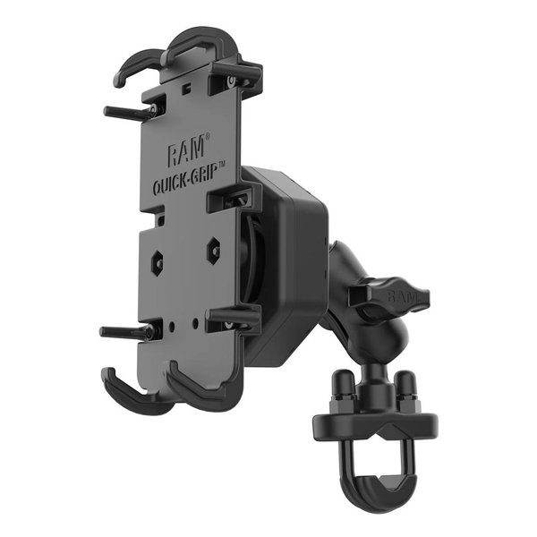 【15日は24時間限定クーポン配布】RAM MOUNTS ラムマウント防振クレイドルホルダー M ＆U字クランプベース ショートアーム φ12.7-31.75mm対応 RAM-B-149Z-A-PD4-462(2635708)代引不可 送料無料