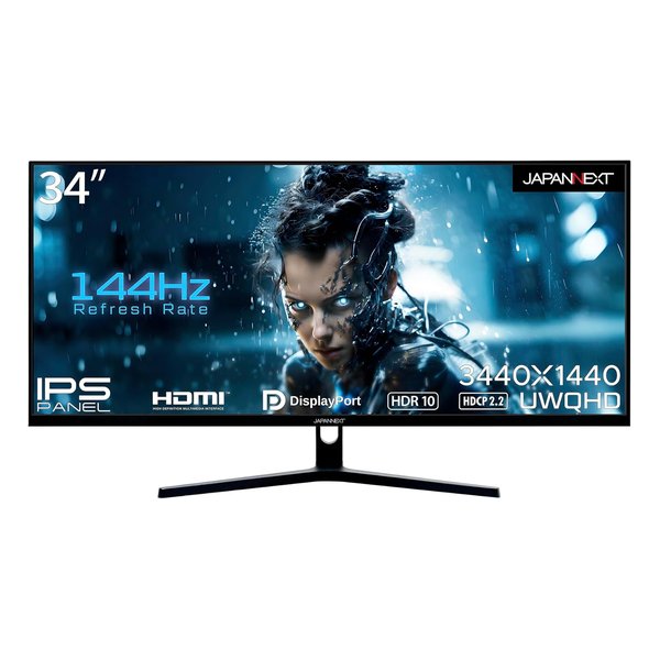 【18日は24時間限定クーポン配布！】JAPANNEXT ジャパンネクスト34型ゲーミングモニター JN-IPS34144UWQHDR(2587069)送料無料