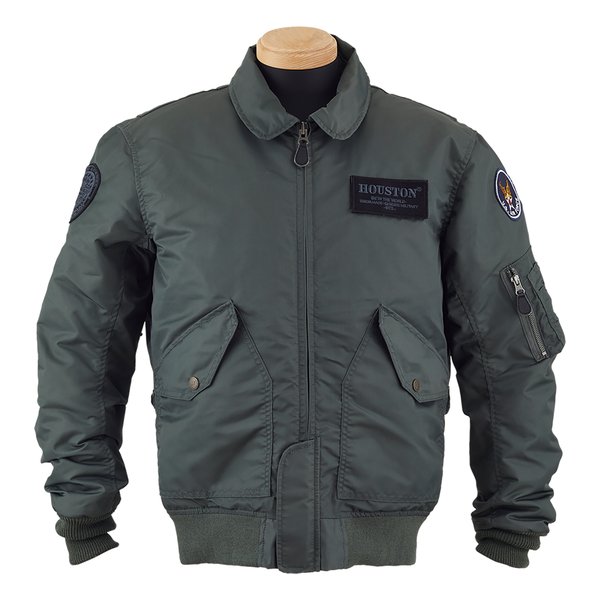 【30日は24時間限定クーポン配布】HOUSTON ヒューストンバイク用 秋冬 HTVA-2445W CWU-45/P M/C NYLON JACKET カーキ/Lサイズ HTVA-2445W/KHAKI/L(2623690)送料無料