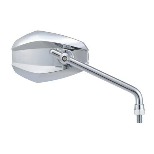 【15日は24時間限定クーポン配布】DAYTONA デイトナミラー ハイビジミラー EDGE M10逆ネジ クロームメッキ/ロー D14951(2495463)代引不可