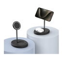 【5/1は24時間限定ポイントアップ&お得なクーポン配布中!】LAZOS ラソスワイヤレス充電スタンド 2-in-1/2台同時充電/ブラック L-SYWLS-B...