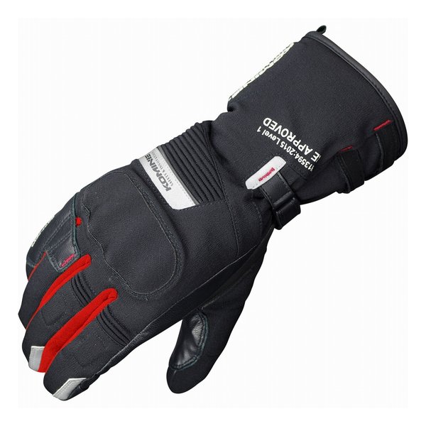 【20日は24時間限定クーポン配布】KOMINE コミネバイク用 GTX CEツアラーウィンターグローブ-アテルイ ブラック/レッド/XLサイズ GK-814/Black/Red/XL(2417457)代引不可 送料無料