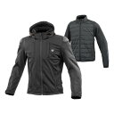【30日は24時間限定クーポン配布】KOMINE コミネバイク用 秋冬 ハイプロテクトソフトシェルシステムパーカ セット ブラック/XL JK-6235/BLACK/XL(2622256)代引不可 送料無料