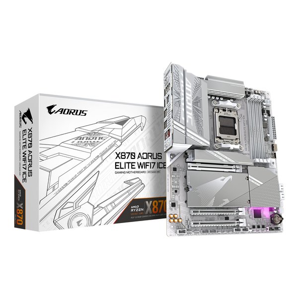 GIGABYTE ギガバイトX870 AORUS ELITE WIFI7 ICE マザーボード X870 A ELITE WF7 ICE(2623452)代引不可 送料無料