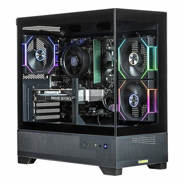 【18日は24時間限定クーポン配布！】STORM ストームSTORM ゲーミングPC Ryzen5-5600/DDR4-16GB/SSD1TB/RTX3050 SZR5A56RTX3050-16G-P(2623156)送料無料