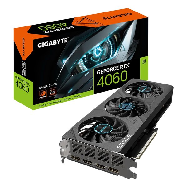 GIGABYTE ギガバイトグラフィックボード NVIDIA GeForce RTX 4060 2505MHz/8GB/GDDR6/128bit/PCI-E4.0 GV-N4060EAGLE OC-8GD(2642864)送料無料