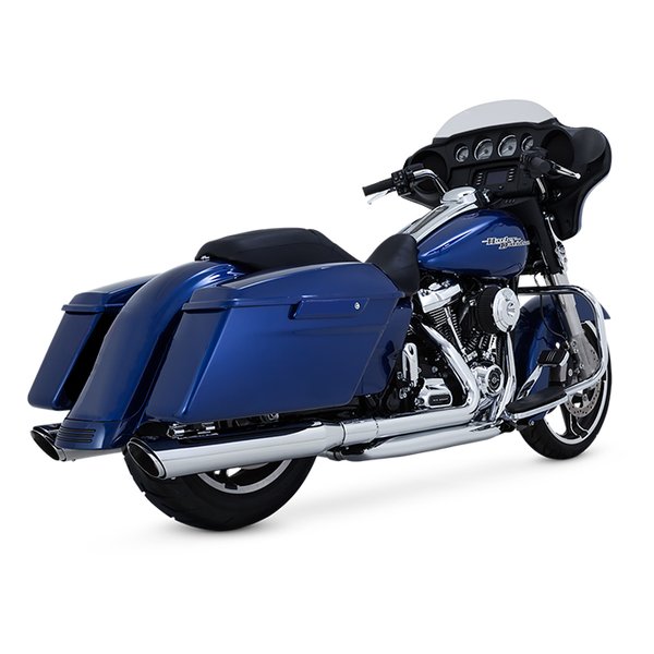 Mufflers - 【20日は24時間限定クーポン配布】VANCE&HINES（バンスアンドハインズ）TwinSlash Round ツインスラッシュ ラウンド スリップオン クローム マフラー 1801-1070(2630490)代引不可 送料無料