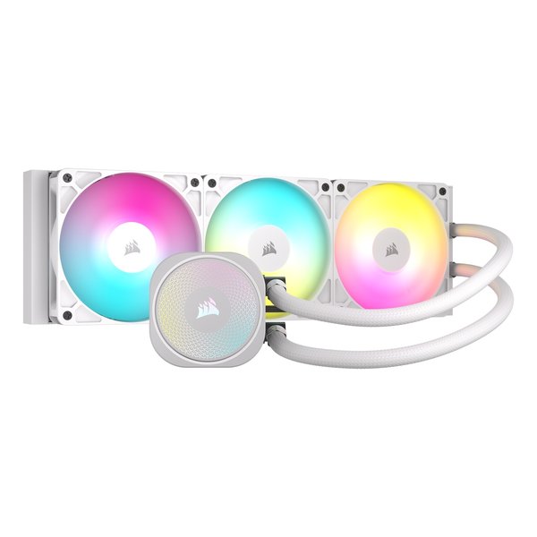 【20日は24時間限定クーポン配布！】CORSAIR コルセア水冷一体型CPUクーラー NAUTILUS 360 RS ARGB White 120mmファン3基/ホワイト CW-9060095-WW(2641143)代引不可 送料無料