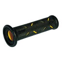 【30日は24時間限定クーポン配布】DAYTONA デイトナPRO-GRIP スーパーバイクグリップ#717 耐震GEL 122mm 貫通 ブラック/イエロー D98039(2456788)代引不可