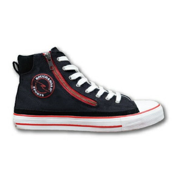 【5日は24時間限定クーポン配布】ROUGH&ROAD ラフアンドロードラフライディングスニーカー BK/RD-24.0 RR5837BKRD240(2439738)代引不可 送料無料