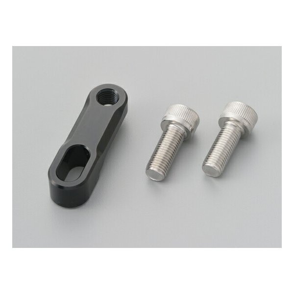 【15日は24時間限定クーポン配布】DAYTONA デイトナミラーアダプター オフセットホルダー ブラック M10 オフセット量35～45mm D99613(2495978)代引不可