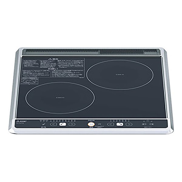 【10日はエントリーで最大5000P＆クーポン配布】MITSUBISHI 三菱電機 ミツビシデンキIHクッキングヒーター ビルトイン/2口IH/グリルなし/200V/20Aタイプ/45cm/ブラック CS-G217B(2647294)送料無料