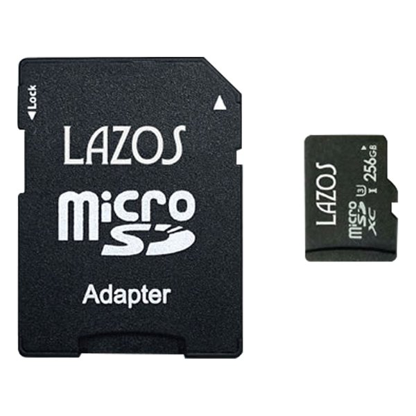 【8/10は要エントリー抽選で最大1万ポイント&クーポン配布】LAZOS ラソスmicroSDXCメモリーカード 256GB UHS-I U3 CLASS10 L-B256MSD10-U3(2648962)送料無料