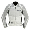 【15日は24時間限定クーポン配布】ROUGH&ROAD ラフアンドロードダイレクトエアメッシュジャケットFP プラチナシルバー/ガンメタ Mサイズ RR735...