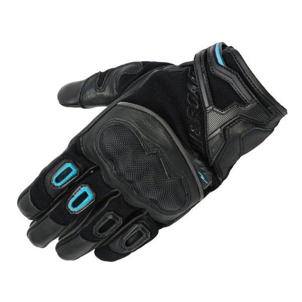 【5日は24時間限定クーポン配布】ROUGH&ROAD ラフアンドロードラフプロテクショングローブ BK/シアン-L RR8025BK/CY3(2652277)送料無料